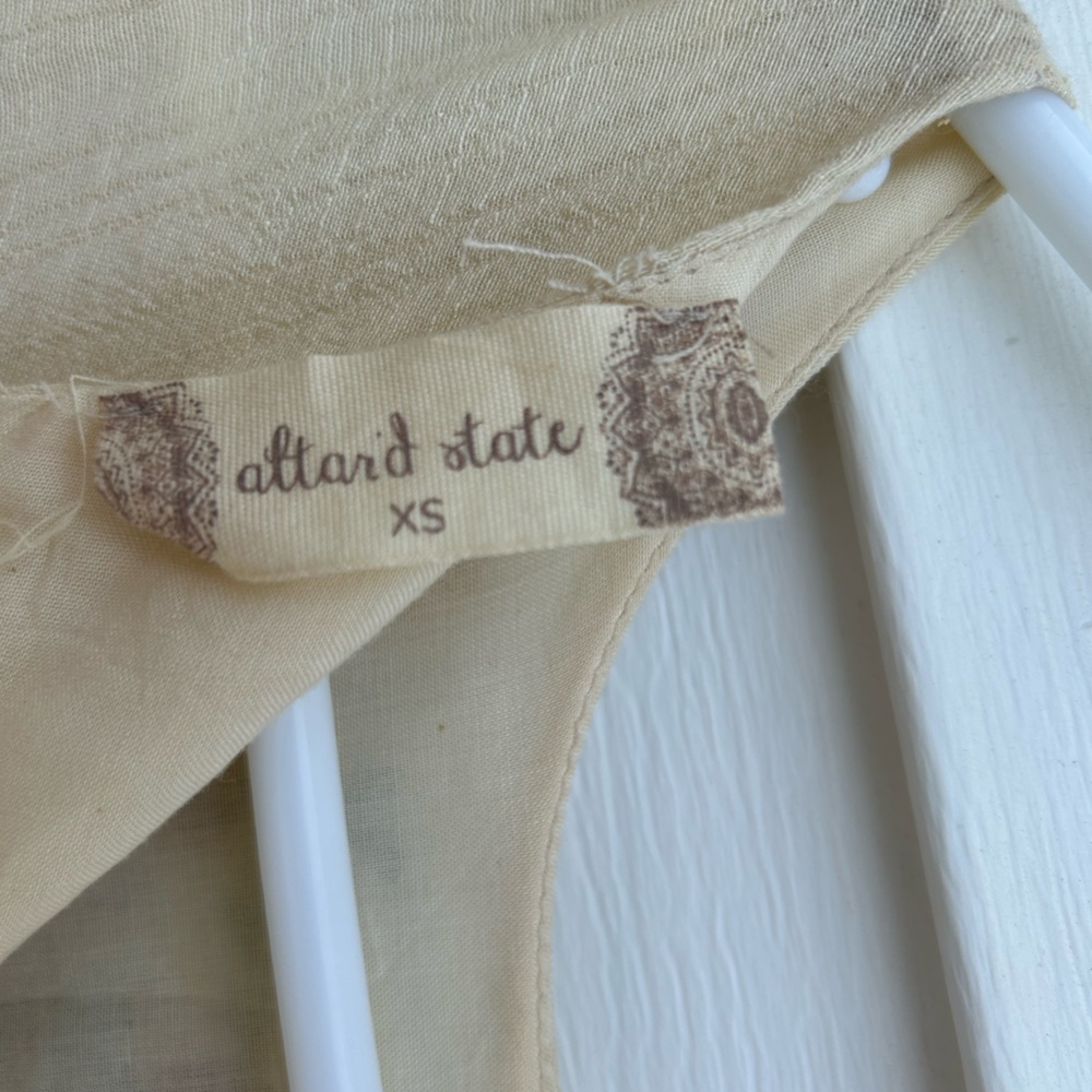 Altar'd State Cream Mini Sundress with Flutter Sleeves - Picture 2 of 11